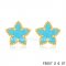 Cheap Van Cleef & Arpels Sweet Alhambra Star Earrings Yellow Gold,Turquoise